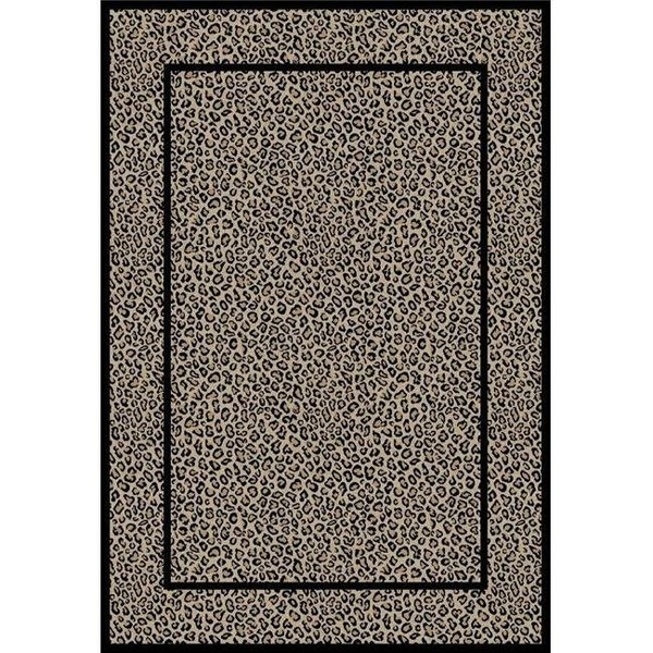 Concord Global Trading Concord Global 44924 3 ft. 11 in. x 5 ft. 7 in. Jewel Leopard - Beige 44924